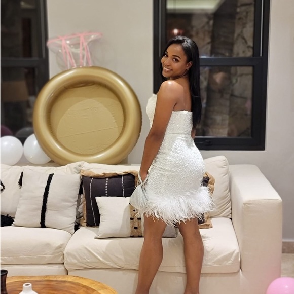 White MODA GLAM DRESS - Picture 3 of 5